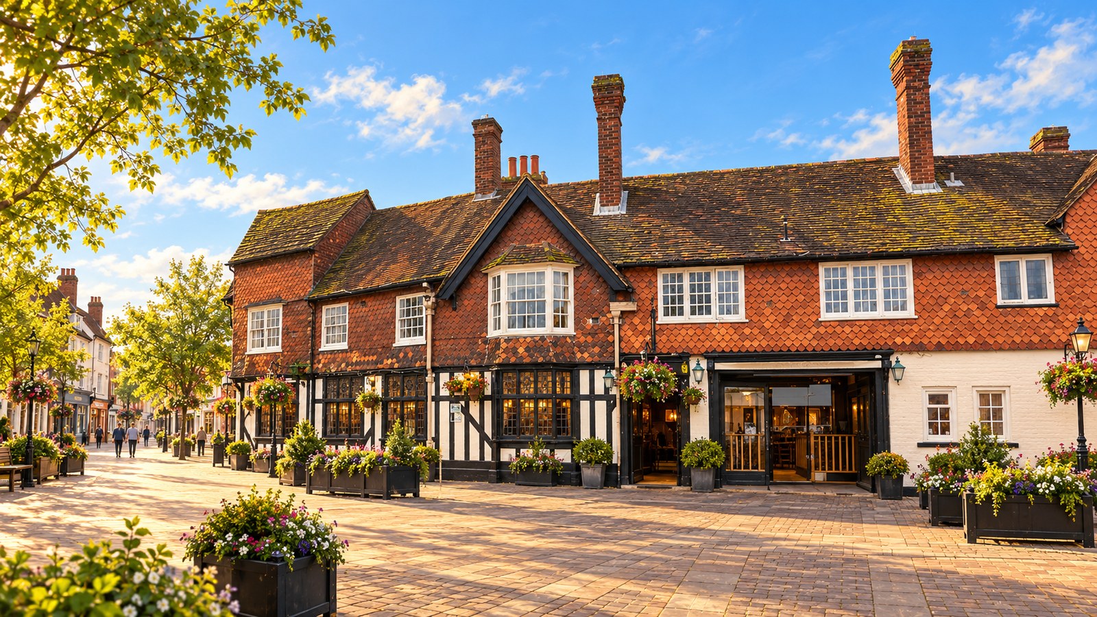 Artist's impression of the George Hotel on Crawley's historic High Street